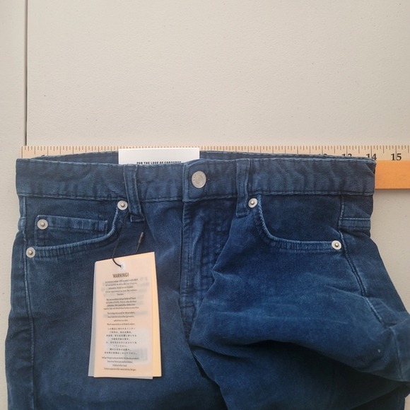 The Cords & Co "Hey" Corduroy Low Rise Skinny Pants 25 x 32 Raw Indigo - Picture 11 of 11